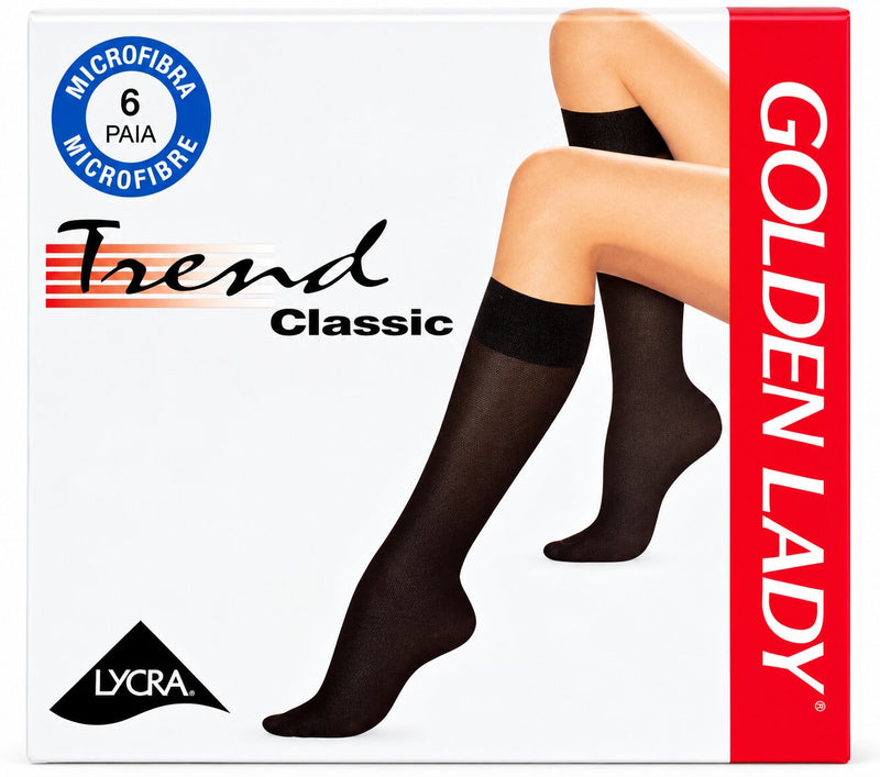 Gambaletti Donna Coprenti Golden Lady in microfibra marrone - Confezione 2 Paia