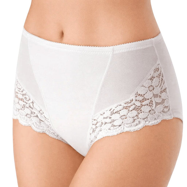 Guaina Donna Bianca Contenitiva in Microfibra e Pizzo Spiman 3034