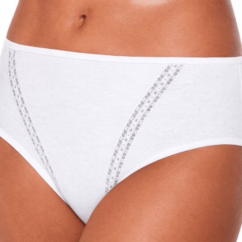 Guaina Slip Contenitiva con Rinforzo Anteriore Bianco Papillon Lady Cross 411