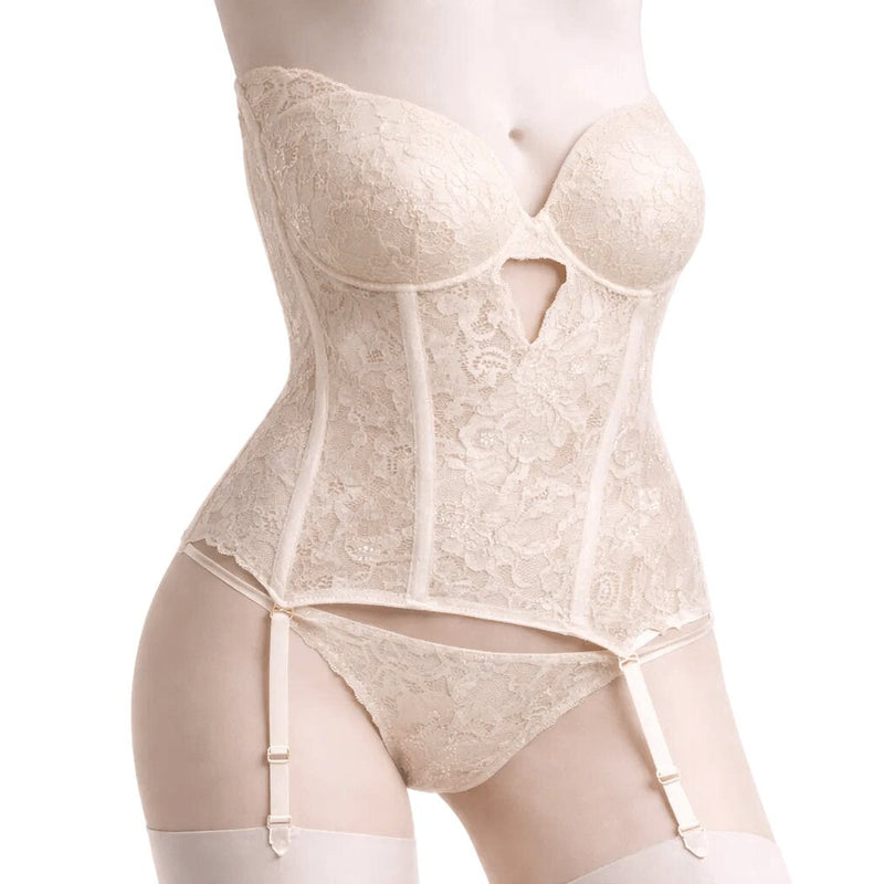Guepiere Lormar Recital in pizzo elasticizzato con coppe push up