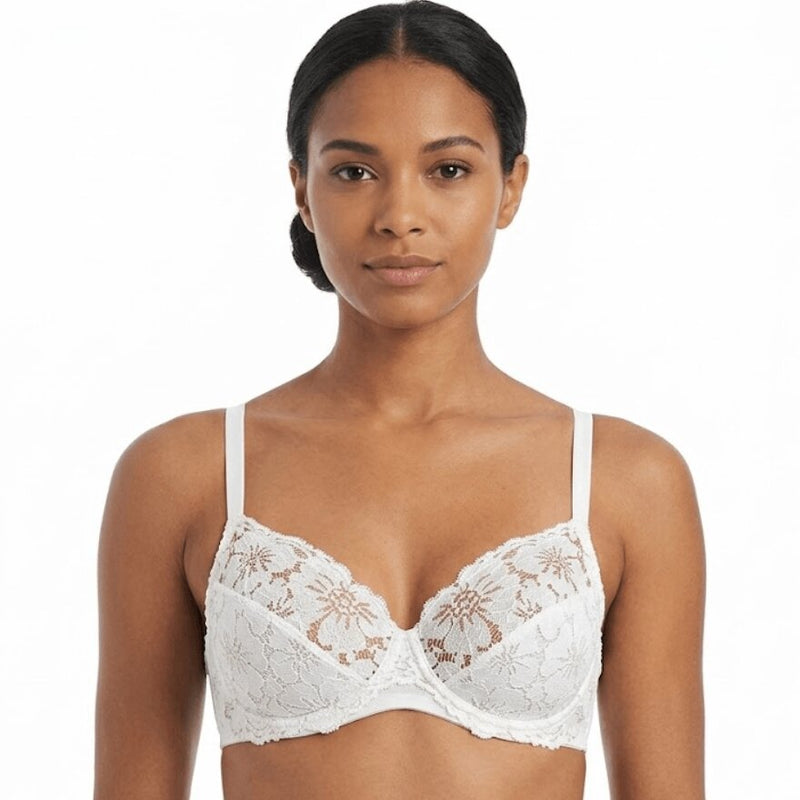 Lepel Reggiseno Bianco Con Ferretto Balconcino Cotone e Pizzo Coppa C | 451