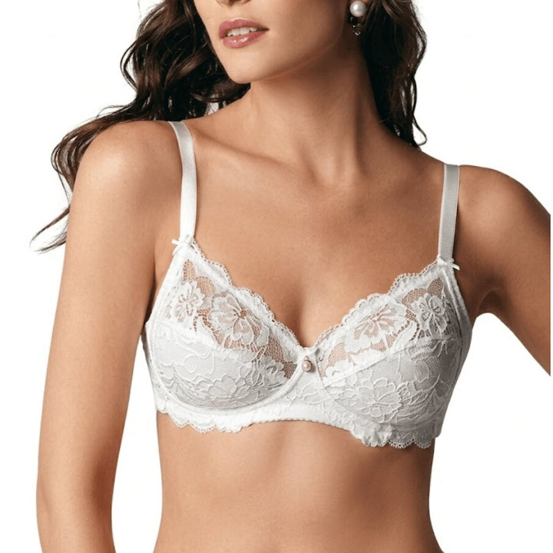 Lepel Reggiseno Donna Belseno Bianco Senza Ferretto in Pizzo Coppa C | 250