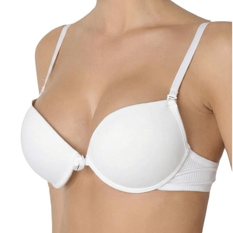 Liabel Reggiseno Bianco Balconcino Push-up con Ferretto in Microfibra | Linda