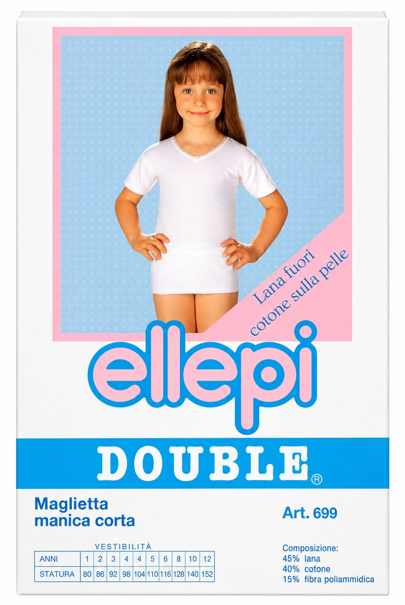 Maglia Bambina Manica Lunga Ellepi 700 in lanacotone 