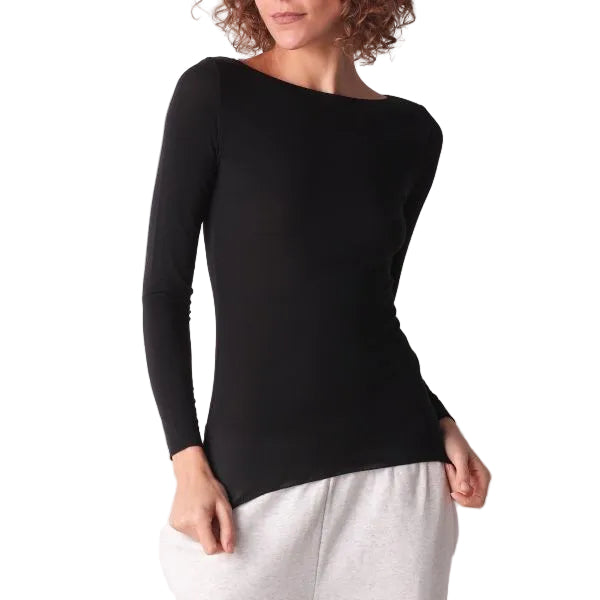 Maglia Donna Scollo Barchetta in Modal e Cachemire Cotonella AD09