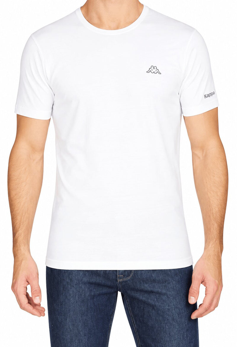Maglia Intima Uomo Bianca Kappa 1304 T-shirt Girocollo in Cotone Elasticizzato