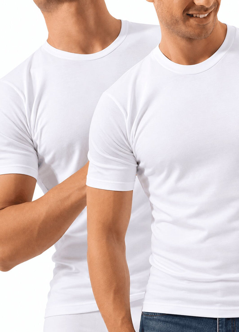 Maglia Intima Uomo Rossoporpora 20/30 Girocollo Mezza Manica in Cotone 100%