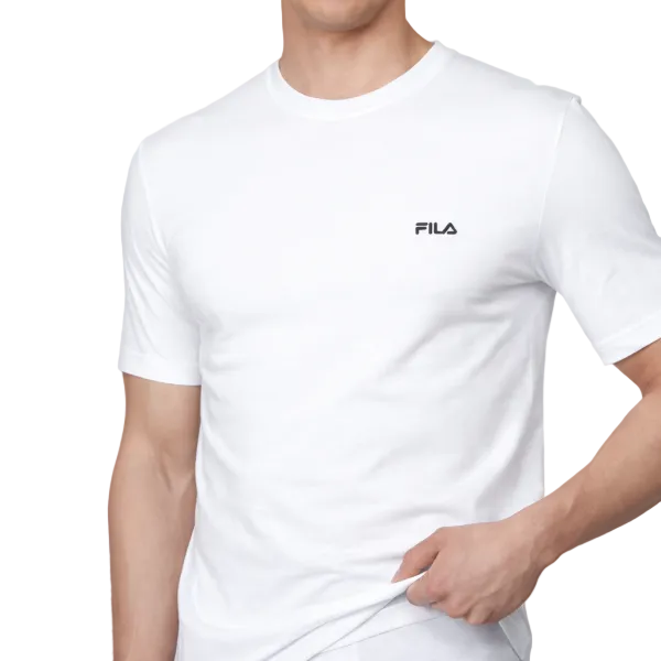 Maglia Uomo Bianca Girocollo in Cotone Elasticizzato FILA 5053