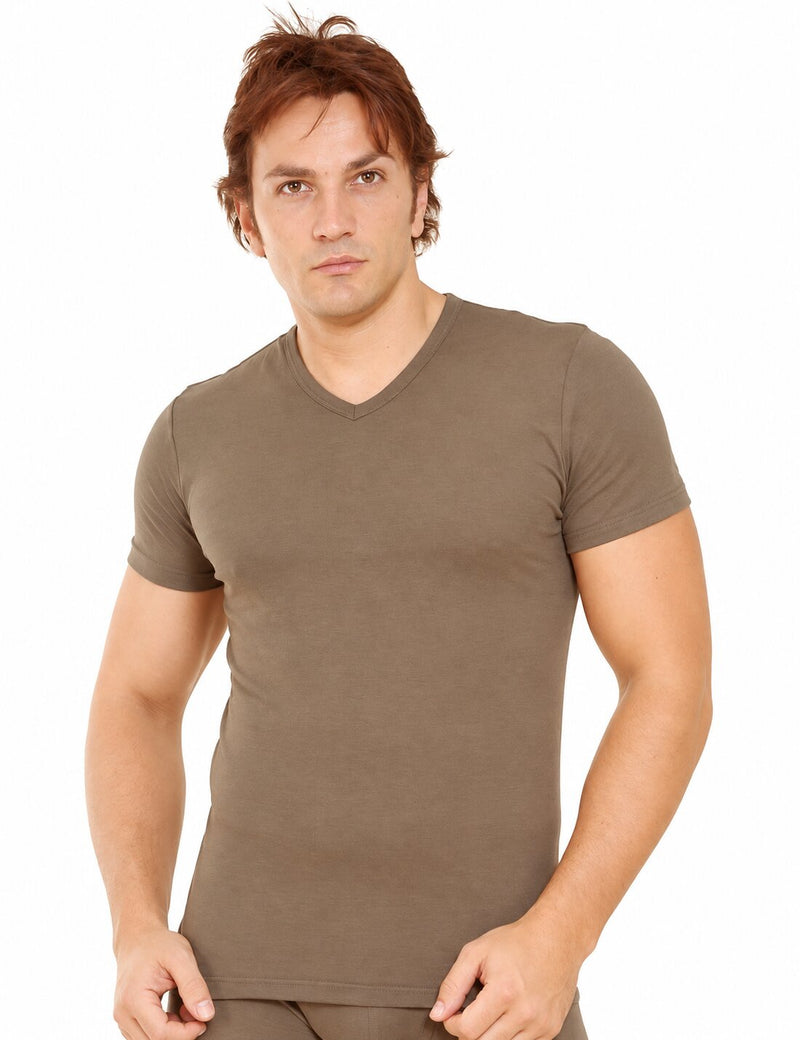 Maglia Uomo Scollo a V Nottingham 1287 in cotone elasticizzato con lycra