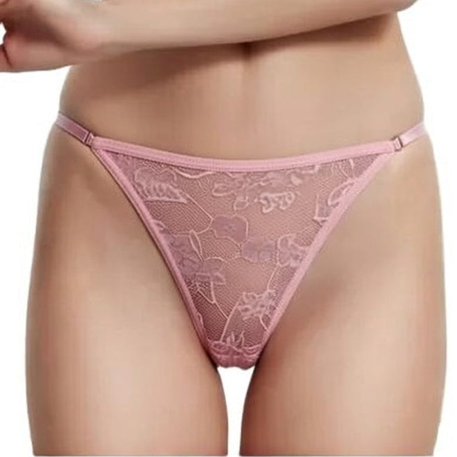 Perizoma Donna Diva by Privé in Microfibra con Pizzo Macramé a Cuore