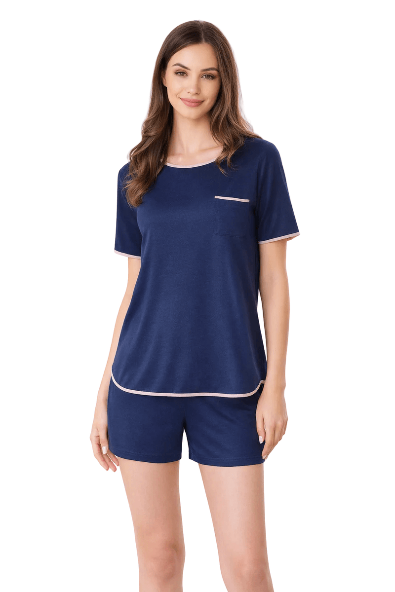 Pigiama Donna blu Corto in Viscosa Linclalor