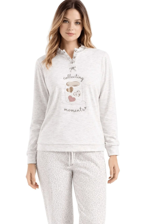 Pigiama Donna Grigio in Cotone Jersey Irge 2301