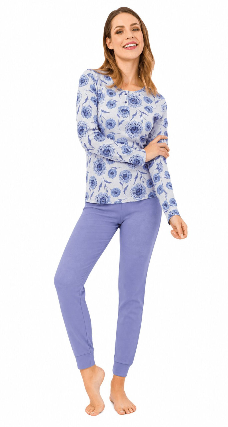 Pigiama Donna Il Granchio 6003/C Calibrato in Caldo Cotone Interlock