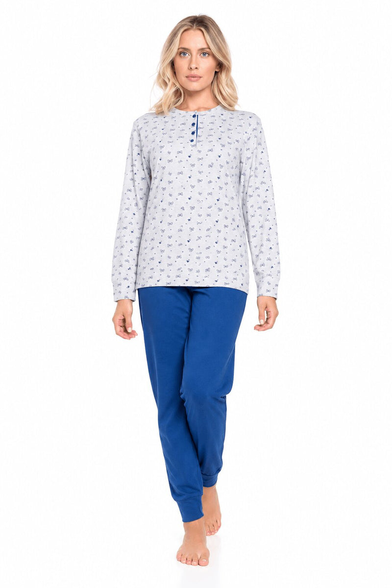 Pigiama Donna Karelpiu 8047 Manica Lunga in Cotone Jersey