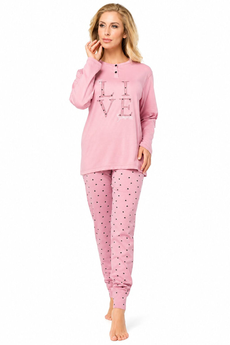 Pigiama Donna Manica Lunga Karelpiù 111 in Cotone Jersey 100%