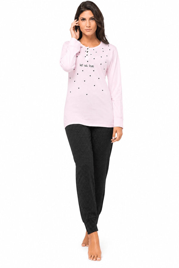 Pigiama Lungo Donna Karelpiù 423 Calibrato in Puro Cotone Jersey