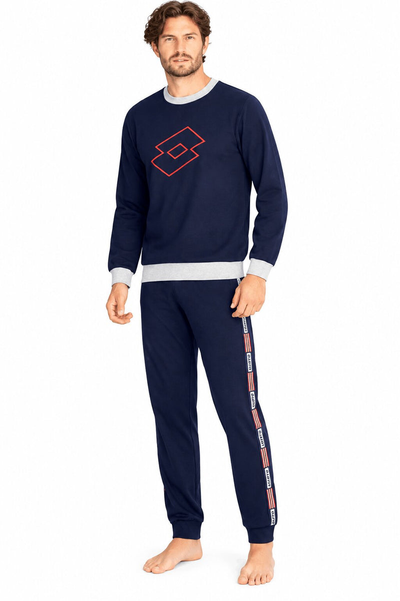 Pigiama Uomo Lotto 4062 Lungo in Cotone Jersey 100%
