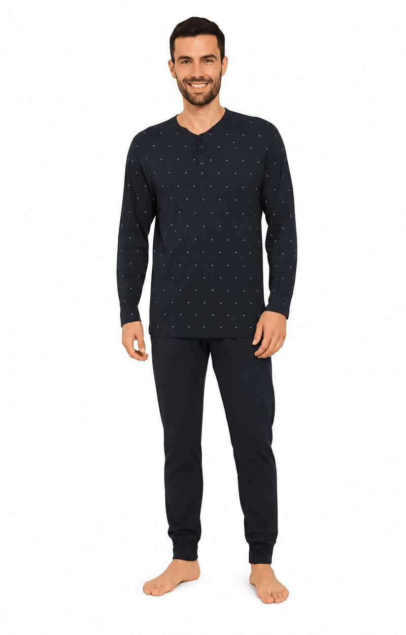 Pigiama Uomo Vanue by Karel 9602 Calibrato in Cotone Caldo Interlock