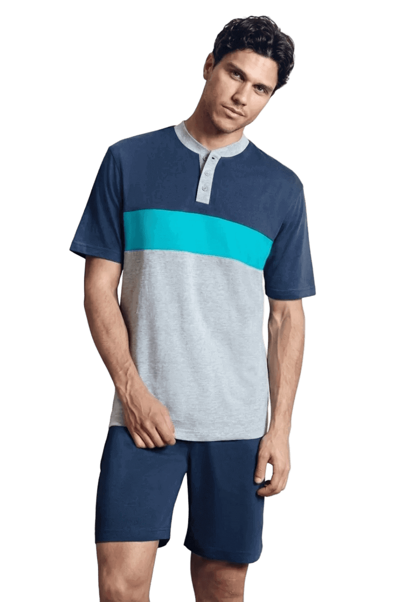 Pigiama uomo corto cotone jersey Nottingham 24036