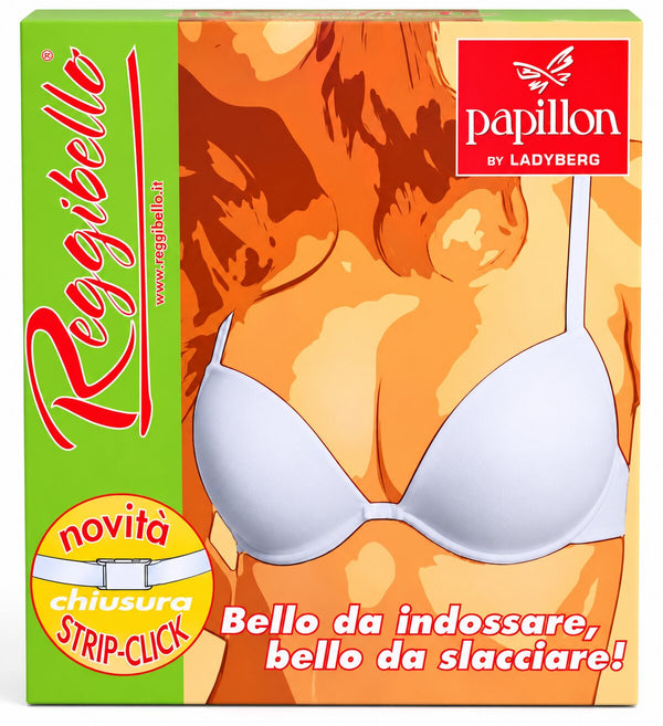 Reggiseno Balconcino Push-Up Papillon 2038 con Ferretto in Microfibra Liscia