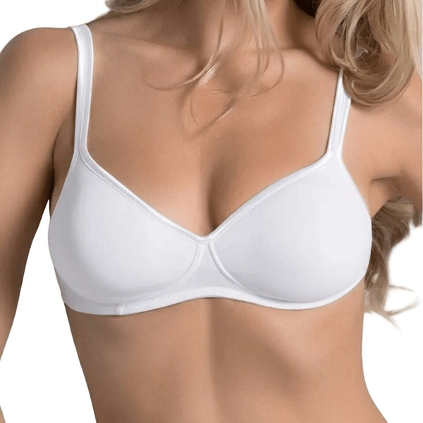 Reggiseno Cotonella Bianco Preformato Senza Ferretto Coppa B | CD049