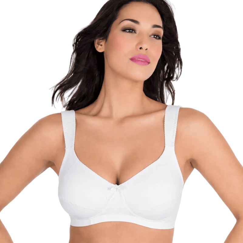 Reggiseno Donna Bianco Coppa C in Microfibra Senza Ferretto Annalisa by Aris