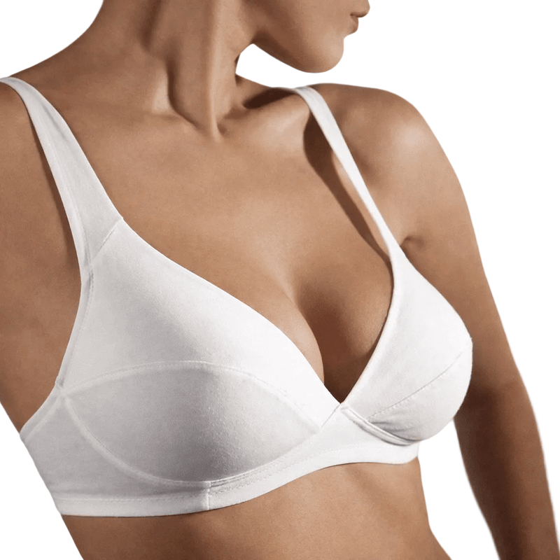 Reggiseno Donna Bianco in Cotone 100% Coppa B Senza Ferretto Madrid by Gios