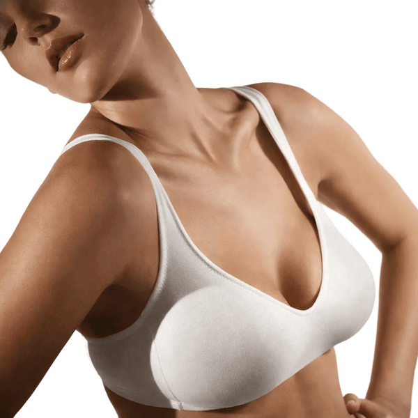 Reggiseno Donna Bianco in Microfibra Preformato Senza Cuciture Senza Ferretto Perfetto by Gios