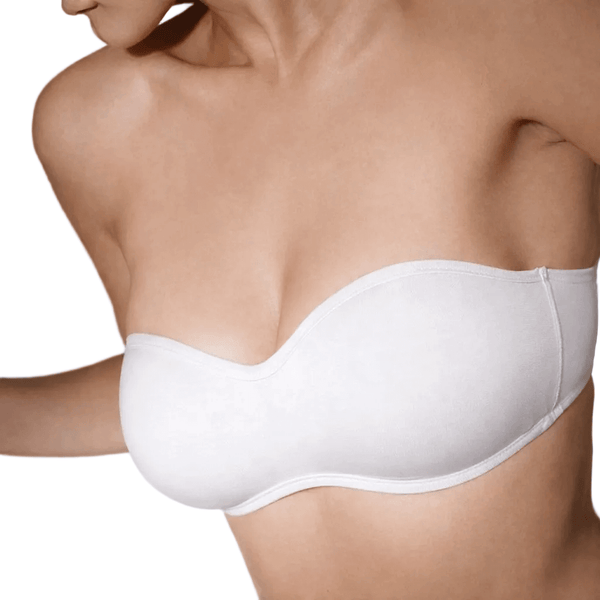 Reggiseno Donna Gios Bianco Fascia in Cotone Senza Cuciture 704