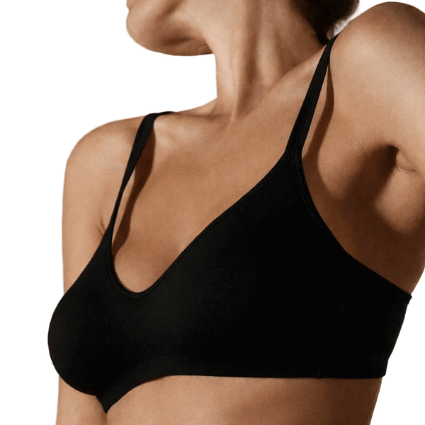 Reggiseno Donna Nero in Cotone Preformato Senza Ferretto Aroma by Gios