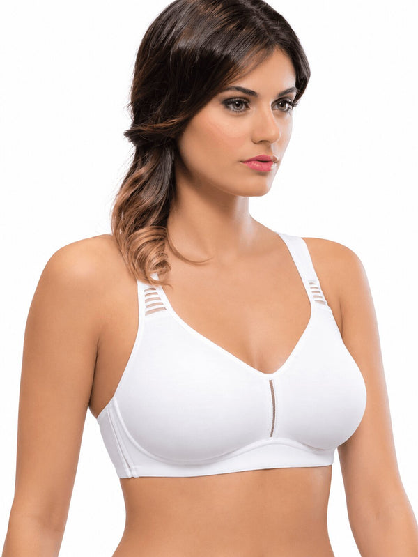Reggiseno Donna Selene Elvira Bianco Preformato Riduttivo in Microfibra Senza Ferretto