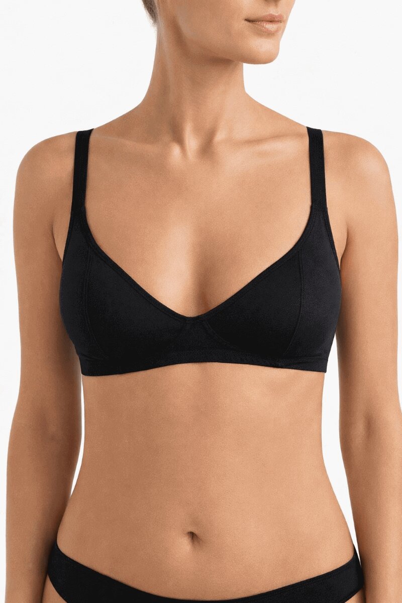 Reggiseno Lepel Sandra senza ferretto in cotone elasticizzato con spalla larga