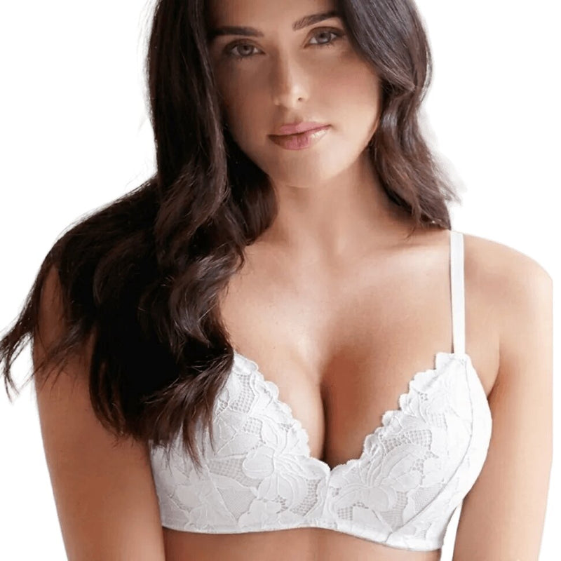 Reggiseno Love and Bra Bianco Triangolo Imbottito in Pizzo Senza Ferretto | Lana