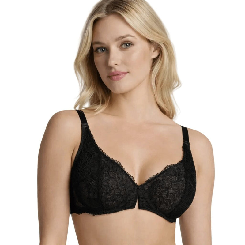 Reggiseno Nero Balconcino Bianco con Ferretto Belseno Essere 491 in Pizzo Elasticizzato