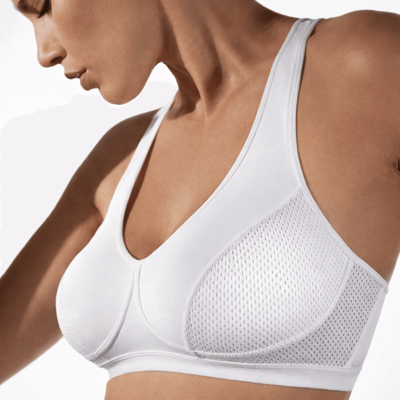 Reggiseno bianco Donna Brassiere Sportivo Senza Ganci Pump by Gios