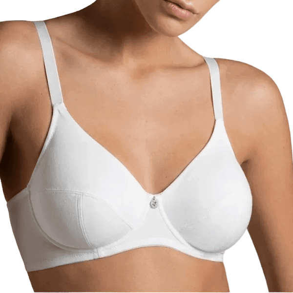 Reggiseno donna bianco con ferretto in microfibra coppa C 