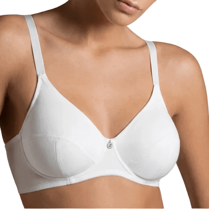 Reggiseno donna bianco con ferretto in microfibra coppa C 