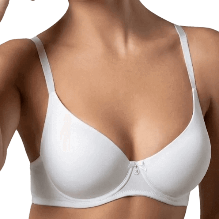 Reggiseno donna bianco con ferretto in microfibra liscia coppa C Laura Biagiotti Art. 90134