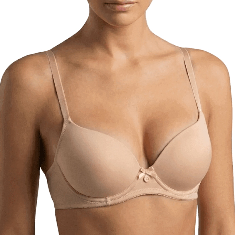 Reggiseno donna nudo push-up con imbottitura in gel in microfibra