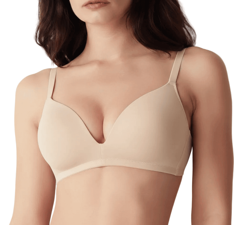Reggiseno intimo donna cipria imbottito senza ferretto in cotone Superior