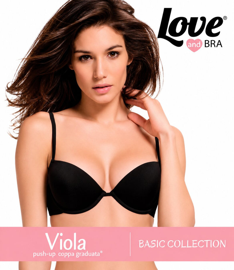 Reggiseno push-up con ferretto Love and Bra Viola in microfibra