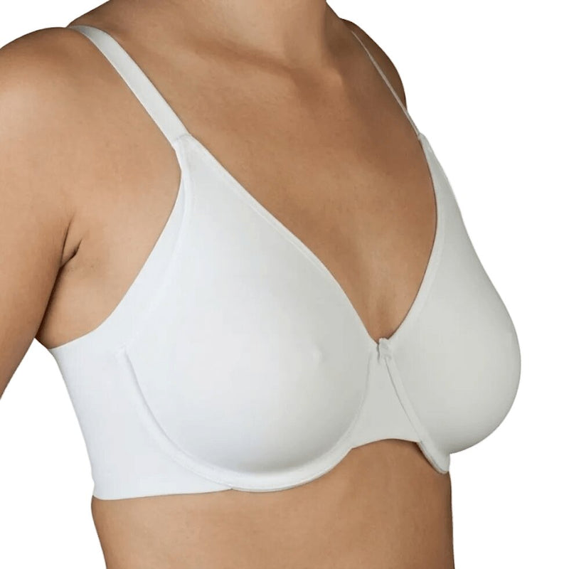 Selene Reggiseno Eugenia Bianco con Ferretto Senza Imbottitura in Microfibra Coppa C 