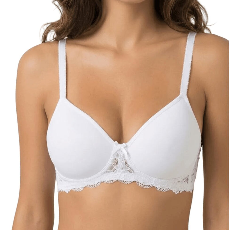 Sielei Reggiseno Bianco Senza Ferretto con Coppe Spacer in Pizzo | 2456