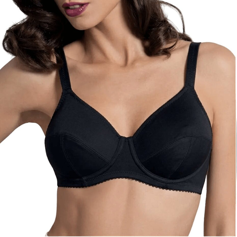 Sielei Reggiseno nero con Ferretto in Microfibra Coppa C | 962