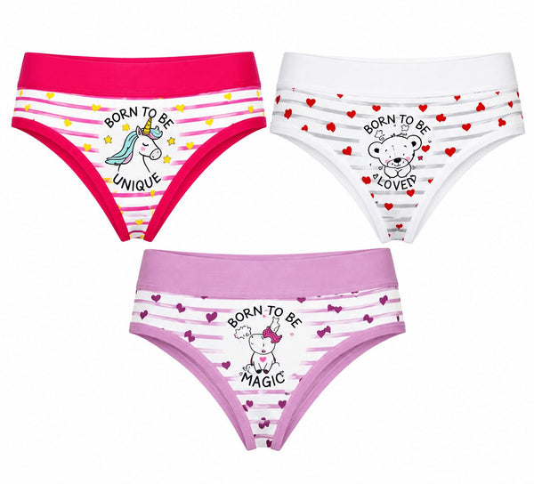 Slip Bimba LovelyGirl Emy Fantasia in Cotone Modal - Confezione 3 Pezzi
