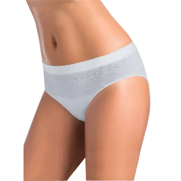 Slip Donna Bianco Midi in Microfibra Effetto Lucido Intimidea 311749