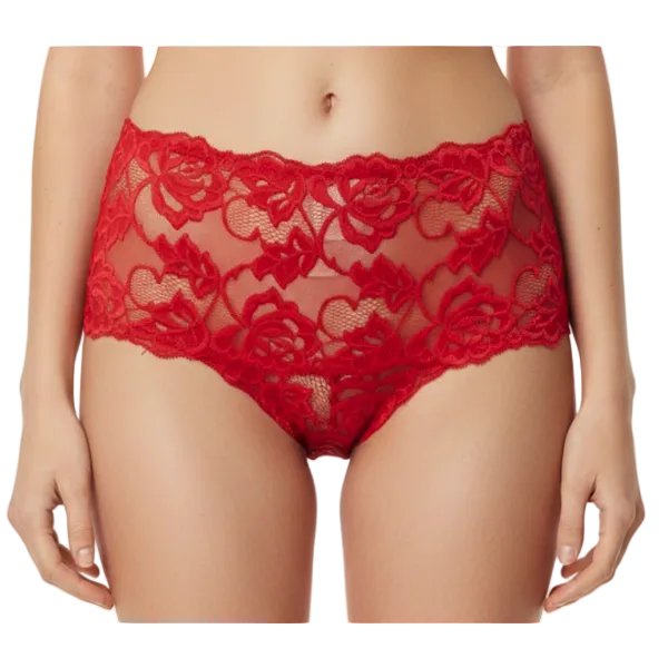 Slip Donna Culotte Alta in Pizzo Rosso Diva by Prive’ 2118