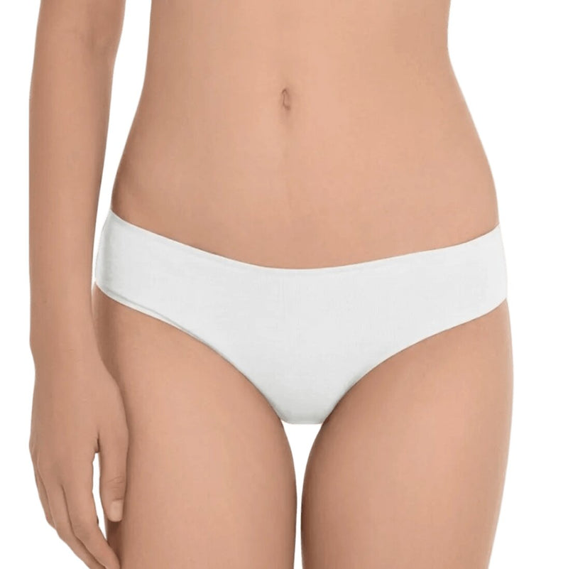Slip Donna Pompea Bianco Invisibile in Cotone Elasticizzato Essential