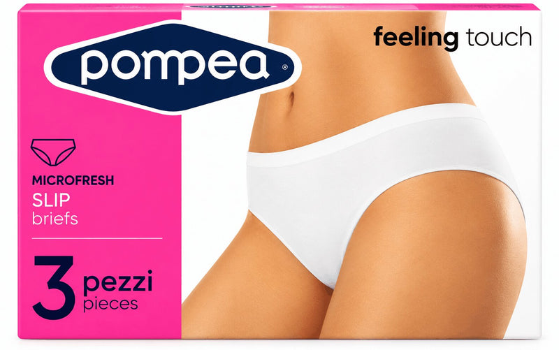 Slip Donna Pompea Vita Alta Midi in Microfibra Feeling Touch