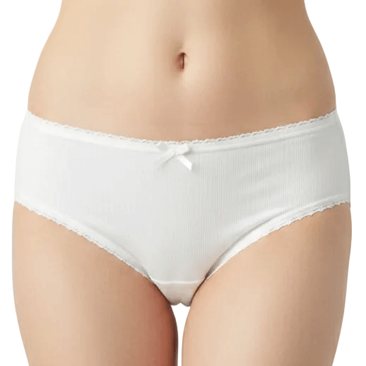 Slip Donna bianco 100% Cotone Costina Dolce Luna 222